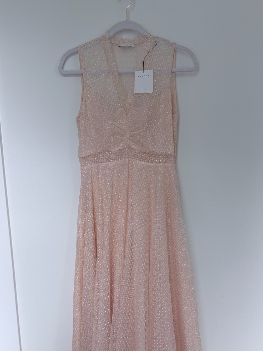 Sandro Cassie Lace Midi Dress - Picture 3 of 9